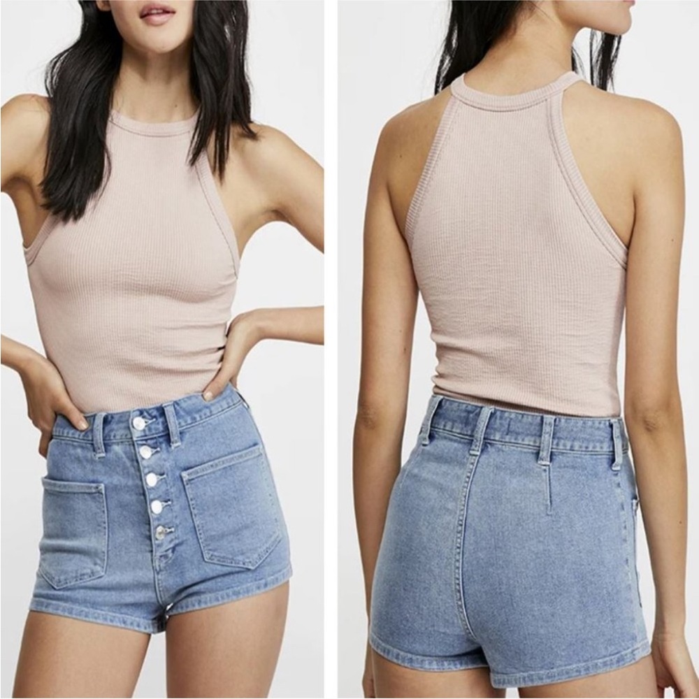 FREE PEOPLE Wide Rib Cami Tank Top Size M/L